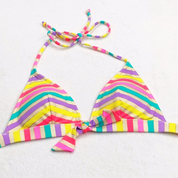 Victoria's Secret Multicolored Bikini Halter Top - Picture 1 of 5